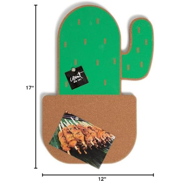 Cactus cork bulletin board 12x17 decorative wall board for office home classroom - Picture 2 of 7